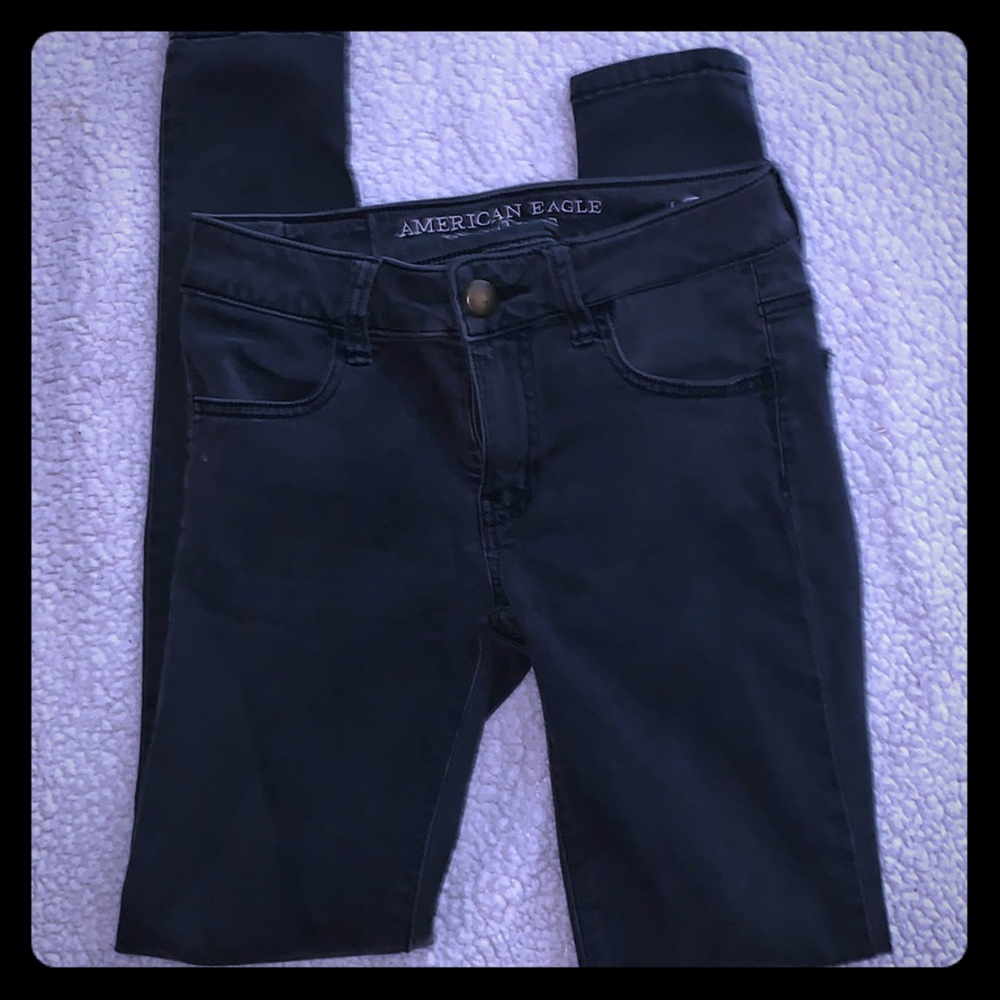 AEO Sateen jeggings in black❤️